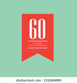60 Year Anniversary Vector Template Design Illustration.