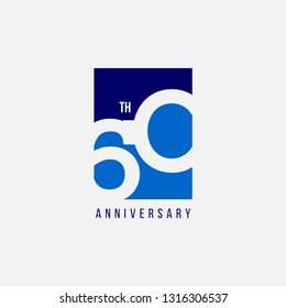 60 Year Anniversary Vector Template Design Illustration