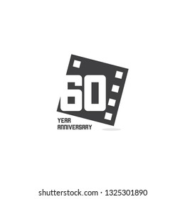 60 Year Anniversary Vector Template Design Illustration