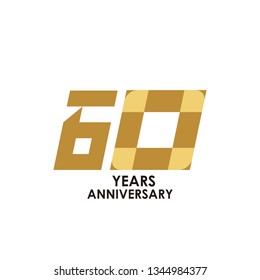60 Year Anniversary Vector Template Design Illustration