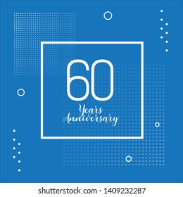 60 Year Anniversary Vector Template Design Illustration.