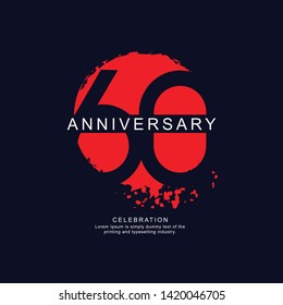 60 Year Anniversary Vector Template Design Illustration.