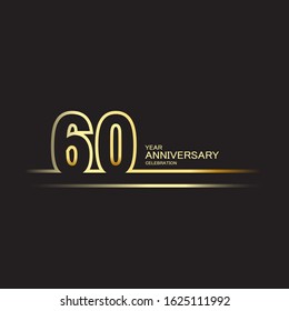 60 Year Anniversary Vector Template Design Illustration