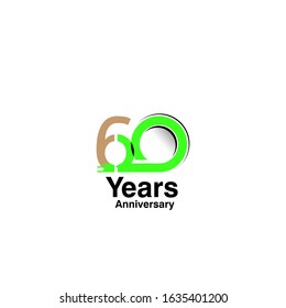 60 Year Anniversary Vector Template Design Illustration