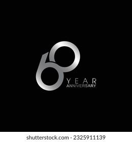 60 Year Anniversary Vector Template Design Illustration, Template Icons, Year Icons Vector