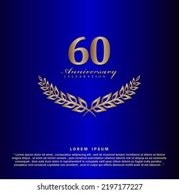 60 years anniversary celebration 3d vector template design illustration