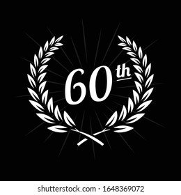 60 years anniversary celebration design template. 60th anniversary logo. Vector and illustration.