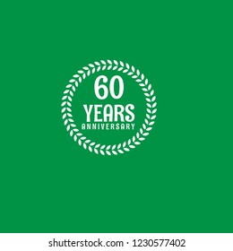 60 years anniversary celebration simple emblem, label, badge, logo,seal,sticker. vintage logo, 60 year sign, jubilee, greeting card