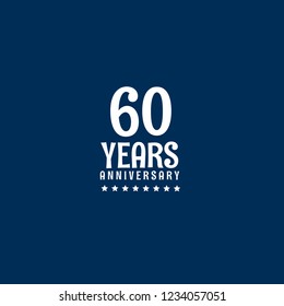 60 years anniversary celebration simple emblem, label, badge, logo,seal,sticker. vintage logo, 60 year sign, jubilee, greeting card