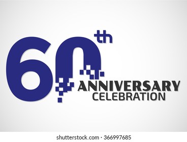 60 years anniversary celebration Template logo