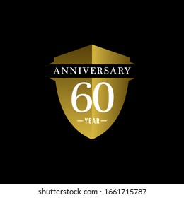 Ilustración de diseño de plantillas vectoriales de celebración de 60 años