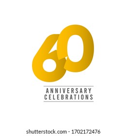 60 Years Anniversary Celebration Vector Template Design Illustration