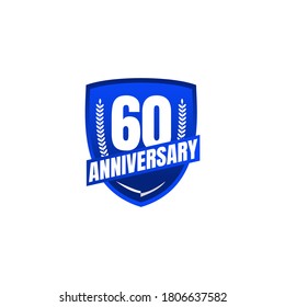 Ilustración de diseño de plantillas vectoriales de celebración de 60 años