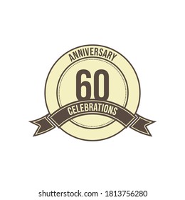60 Years Anniversary Celebration Vector Template Design Illustration