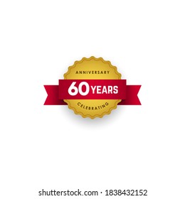 Ilustración de diseño de plantillas vectoriales de celebración de 60 años