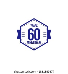 60 Years Anniversary Celebration Vector Template Design Illustration