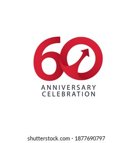 60 Years Anniversary Celebration Vector Template Design Illustration