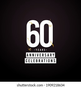 60 Years Anniversary Celebration Vector Template Design Illustration