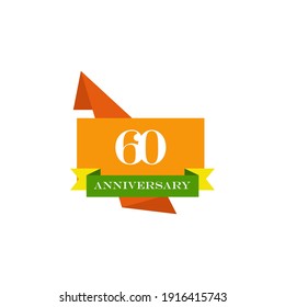 60 Years anniversary celebration vector template design illustration