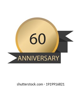 60 years anniversary celebration vector template design illustration