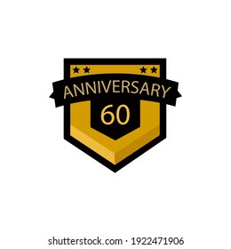 60 years anniversary celebration vector template design illustration