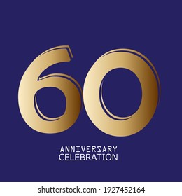60-jährige Jubiläumsfeier Vector Template Design Illustration