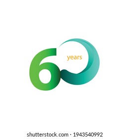 60 Years Anniversary Celebration Vector Template Design Illustration