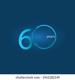 60 Years Anniversary Celebration Vector Template Design Illustration