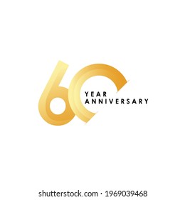60 Years Anniversary Celebration Vector Template Design Illustration