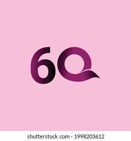 60-jährige Jubiläumsfeier Vector Template Design Illustration