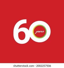60 Years Anniversary Celebration Vector Template Design Illustration
