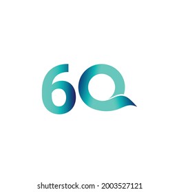 60 Years Anniversary Celebration Vector Template Design Illustration