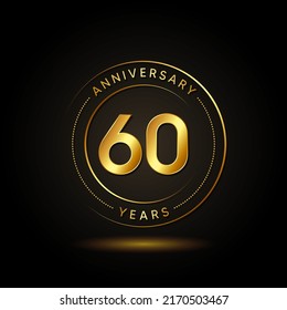 60 Years Anniversary Celebration Vector Template Design Illustration