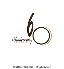 60 Jahre Jubiläum Vektor Vorlage Design Illustration