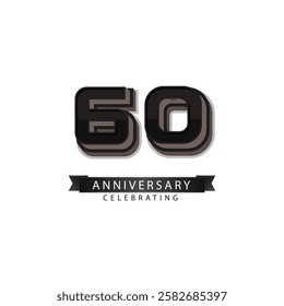 60 years anniversary celebration vector template design illustration