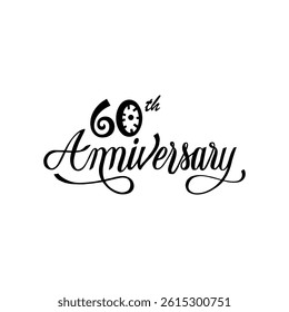 60 years anniversary celebration vector template design illustration