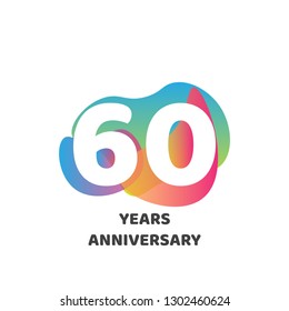 60 Years anniversary design. Vector illustration eps 10