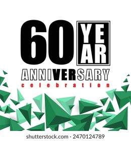 60 Years anniversary elebration vetor template design illustration