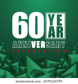 60 Years anniversary elebration vetor template design illustration