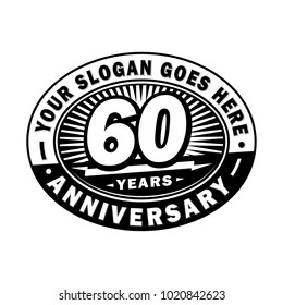 60 years anniversary. Anniversary logo design.