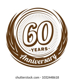 60 years anniversary. Anniversary logo design. 60 years logo.