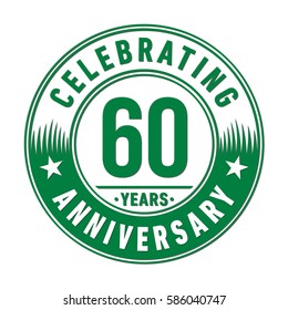 60 years anniversary logo template. Vector and illustration.
