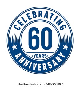 60 years anniversary logo template. Vector and illustration.