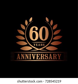 60 years anniversary logo template. 