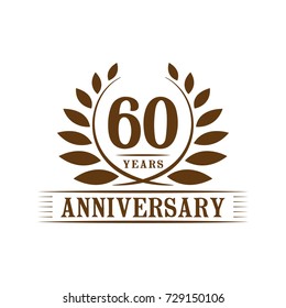 60 years anniversary logo template. 