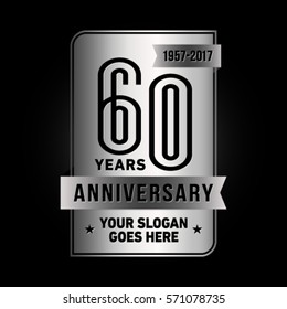 60 years anniversary logo. Vector and illustration.