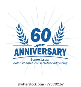 60 years anniversary logo. Vector and illustration.