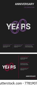 60 Years Anniversary Logotype design with overlapping styles between numbers and letters