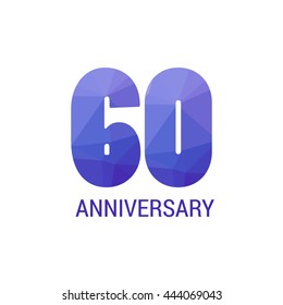 60 Years Anniversary with Low Poly Design
