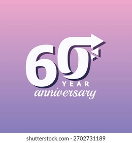 60 anos aniversário número Vetor Design modelo ilustração coleção